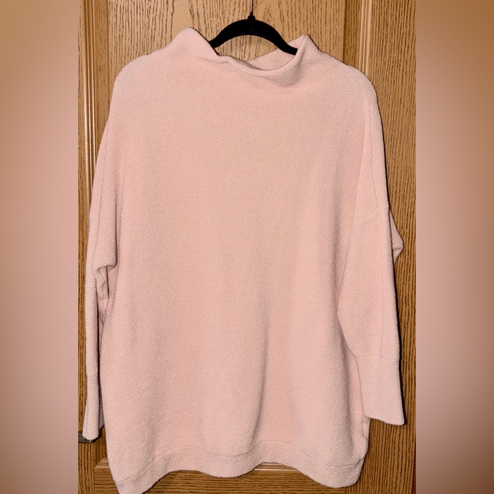 Free People The Ottoman Slouchy Tunic Sweater Dusty Pink - Medium
